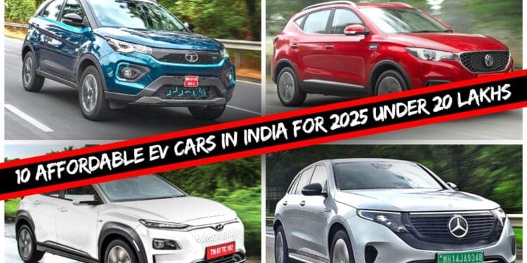10 Affordable EV Cars in India for 2025 Under 20 Lakhs